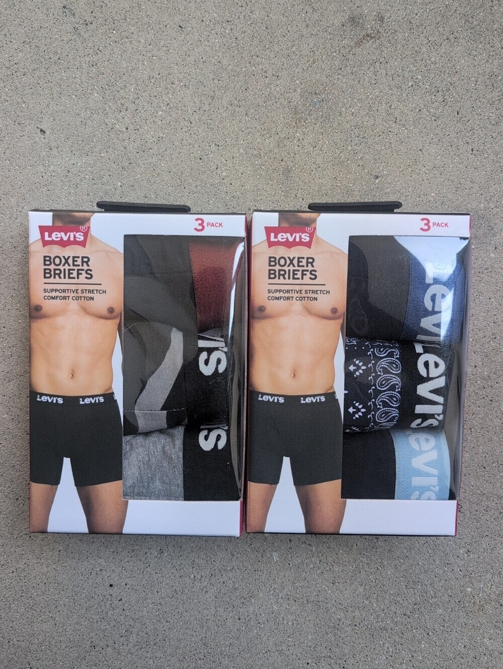Levi's Men's 3-Pack Boxer Briefs - Multi Color 2 3pk Bundle